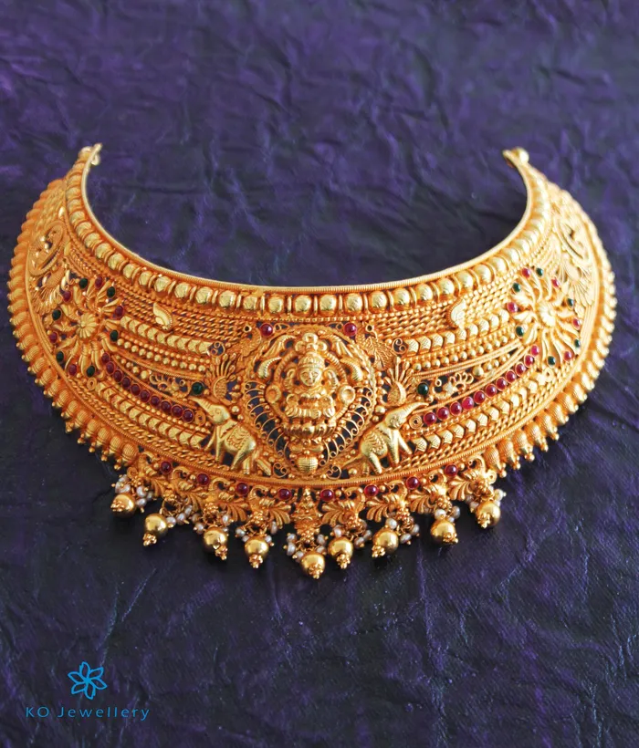 Necklaces Silversmith The Poovayi Silver Lakshmi Necklace