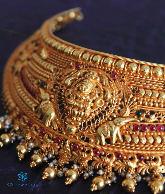 Necklaces Silversmith The Poovayi Silver Lakshmi Necklace