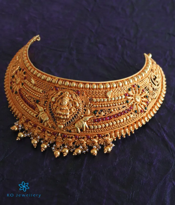 Necklaces Silversmith The Poovayi Silver Lakshmi Necklace