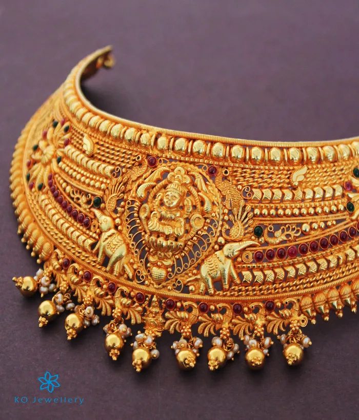 Necklaces Silversmith The Poovayi Silver Lakshmi Necklace