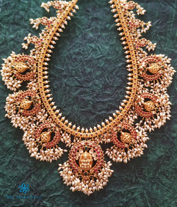 Necklaces Silversmith The Pushpalakshmi Silver Guttapusalu Necklace