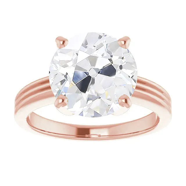 Old Mine Cut Large Lab Grown Diamond Solitaire Ring 7 Carats Rose Gold Jewelry HarryChadEntcom Rings Old Mine Cut Large Lab Grown Diamond Solitaire Ring 7 Carats Rose Gold Jewelry HarryChadEntcom Rings