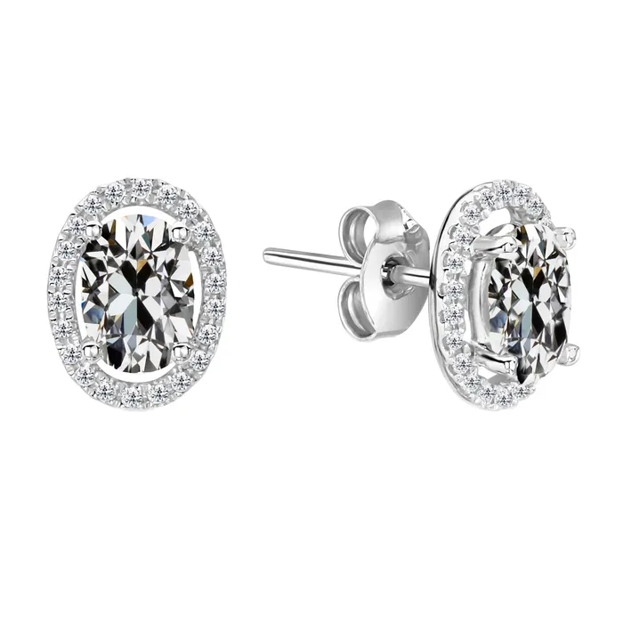 Oval Round Mined Diamond Halo Stud Earrings Gold Jewelry 5 Carats HarryChadEntcom Earrings Oval Round Mined Diamond Halo Stud Earrings Gold Jewelry 5 Carats HarryChadEntcom Earrings