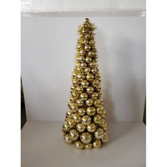 Regency International Necklaces Regency 24 Vacuum Plated Ball Cone Tree With Tinsel Regency International Necklaces Regency 24 Vacuum Plated Ball Cone Tree With Tinsel