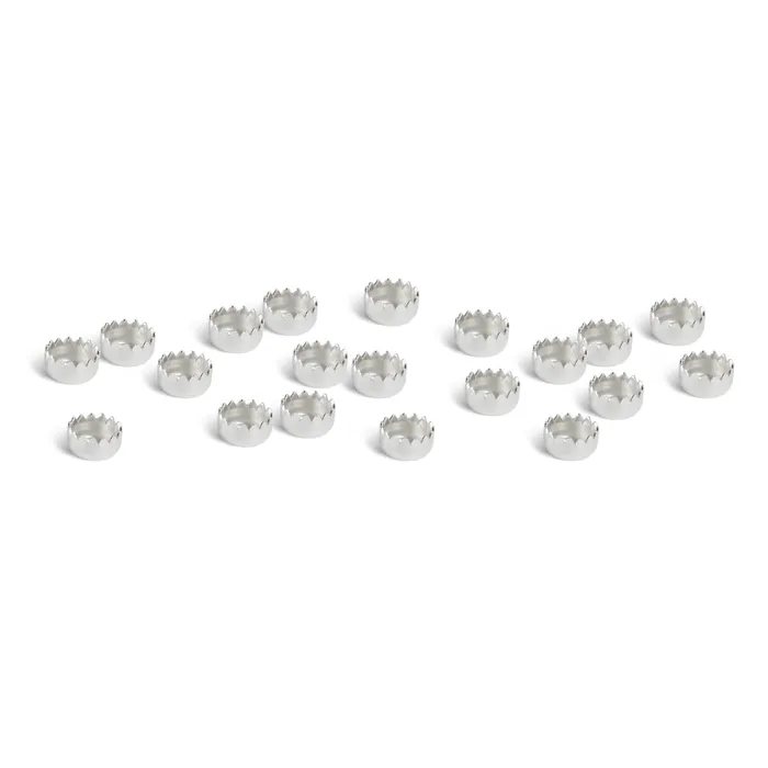 RG Necklaces Sterling Silver 3mm 12 Serrated Edge Bezel Cup Settings Pack of 20 RG Necklaces Sterling Silver 3mm 12 Serrated Edge Bezel Cup Settings Pack of 20
