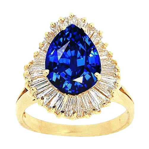 Rings 471 Carat Sri Lanka Sapphire Baguette Natural Earth Mined Diamonds Yellow Gold 14K Ring GB Rings 471 Carat Sri Lanka Sapphire Baguette Natural Earth Mined Diamonds Yellow Gold 14K Ring GB