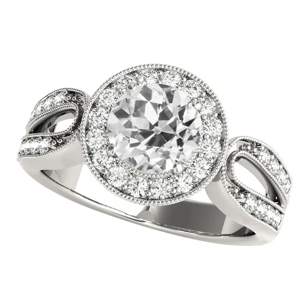 Rings 5 Carats Halo Round Old Cut Natural Earth Mined Diamond Wedding Ring Split Shank HarryChadEntcom Rings 5 Carats Halo Round Old Cut Natural Earth Mined Diamond Wedding Ring Split Shank HarryChadEntcom