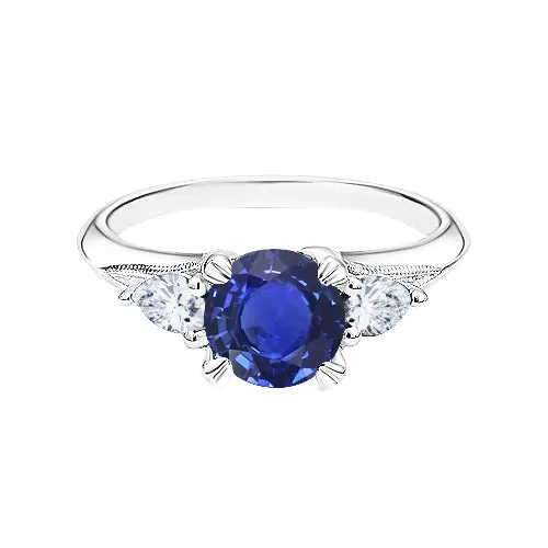 Rings Blue Sapphire 3 Stone Round Sapphire Ring 150 Carats Pear Natural Earth Mined Diamonds HarryChadEntcom Rings Blue Sapphire 3 Stone Round Sapphire Ring 150 Carats Pear Natural Earth Mined Diamonds HarryChadEntcom