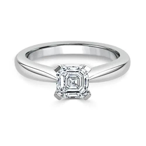 Rings GB 160 Carats Asscher Natural Earth Mined Diamond Solitaire Ring 4 Prongs White Gold 14K Rings GB 160 Carats Asscher Natural Earth Mined Diamond Solitaire Ring 4 Prongs White Gold 14K