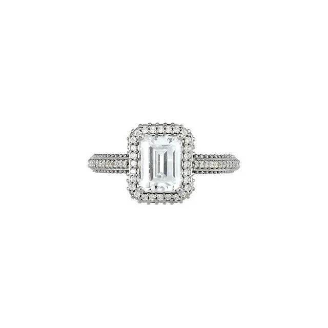 Rings GB 236 Carat Emerald Natural Earth Mined Diamond Engagement Anniversary Ring White Gold 14K