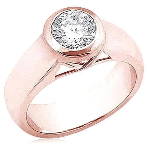 Rings GB 2 Ct Natural Earth Mined Diamond Solitaire Rose Gold Ring Jewelry New Rings GB 2 Ct Natural Earth Mined Diamond Solitaire Rose Gold Ring Jewelry New