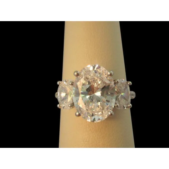 Rings GB 525 Cts Oval Natural Earth Mined Diamonds Three Stone Engagement Ring New Rings GB 525 Cts Oval Natural Earth Mined Diamonds Three Stone Engagement Ring New