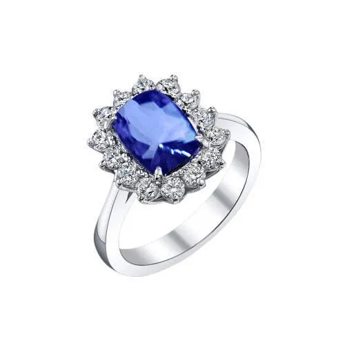 Rings GB Ceylon Sapphire 425 Carat Natural Earth Mined Diamonds Ring White Gold 14K Rings GB Ceylon Sapphire 425 Carat Natural Earth Mined Diamonds Ring White Gold 14K