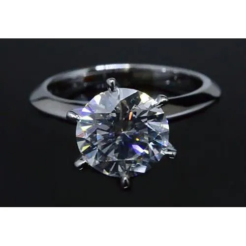 Rings GB Huge 7 Carats Round Lab Grown Diamond Solitaire Engagement Ring Rings GB Huge 7 Carats Round Lab Grown Diamond Solitaire Engagement Ring
