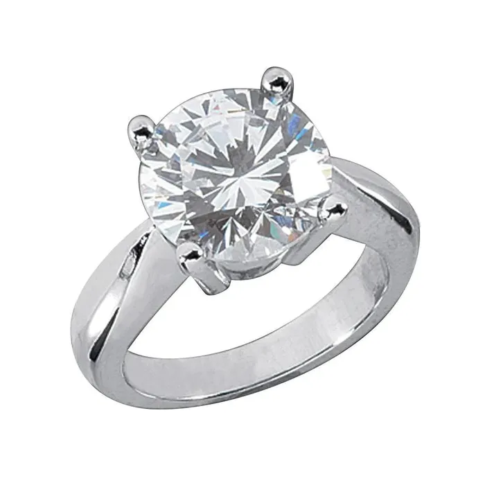 Rings GB Thick Shank 7 Carat Big Lab Grown Diamond Ring
