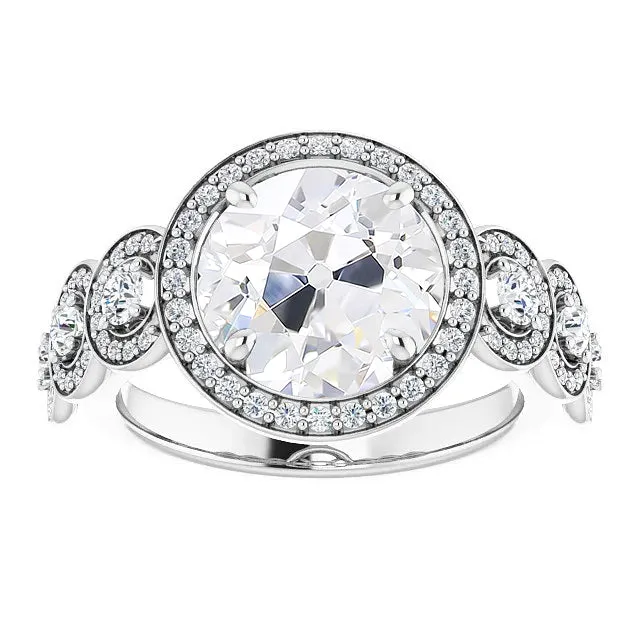 Rings Halo Round Old Cut Natural Earth Mined Diamond Ring With Accents Prong Set 10 Carats HarryChadEntcom Rings Halo Round Old Cut Natural Earth Mined Diamond Ring With Accents Prong Set 10 Carats HarryChadEntcom