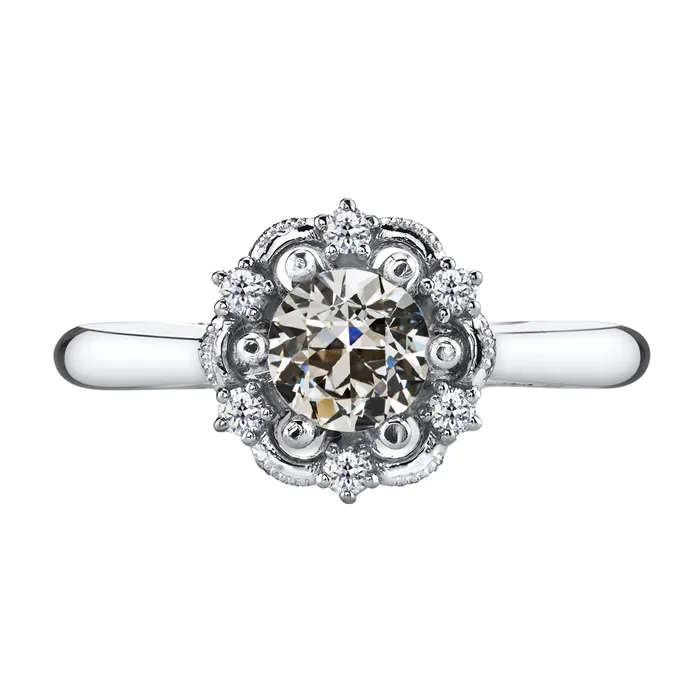 Rings HarryChadEntcom 2 Carats Old European Mined Diamond Anniversary Ring White Gold 14K Rings HarryChadEntcom 2 Carats Old European Mined Diamond Anniversary Ring White Gold 14K