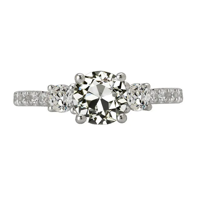 Rings HarryChadEntcom Anniversary Ring Round Old Mine Cut Genuine Natural Earth Mined Diamond 3 Stone Style 5 Carats Rings HarryChadEntcom Anniversary Ring Round Old Mine Cut Genuine Natural Earth Mined Diamond 3 Stone Style 5 Carats