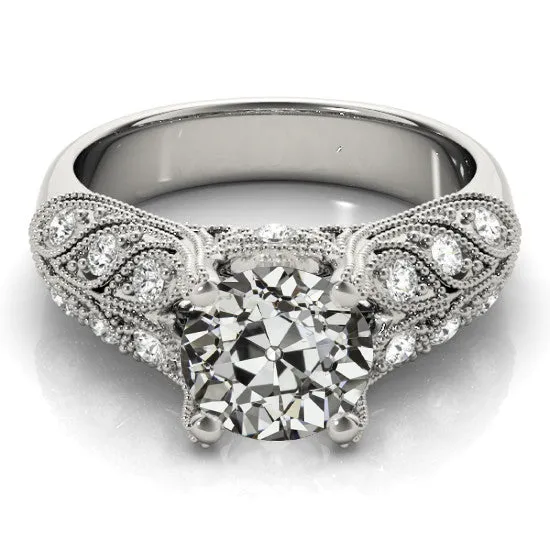 Rings HarryChadEntcom Antique Style Ladys Ring Old Mine Cut Genuine Natural Earth Mined Diamond 350 Carats Gold Rings HarryChadEntcom Antique Style Ladys Ring Old Mine Cut Genuine Natural Earth Mined Diamond 350 Carats Gold
