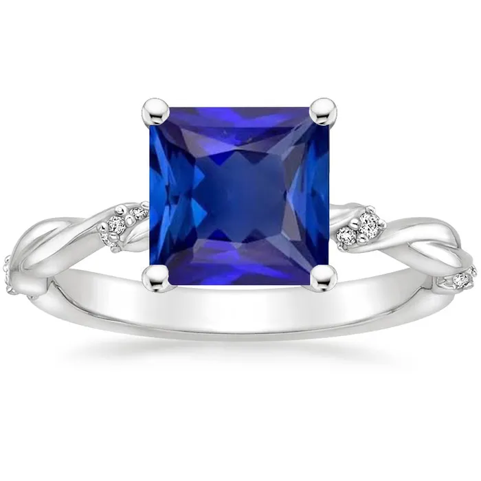 Rings HarryChadEntcom Blue Sapphire Solitaire Ring With Small Natural Earth Mined Diamond Accents 550 Carats Rings HarryChadEntcom Blue Sapphire Solitaire Ring With Small Natural Earth Mined Diamond Accents 550 Carats