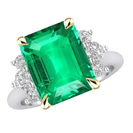 Rings HarryChadEntcom Emerald Cut Gemstone Ring Green Emerald Birthstone Jewelry Rings HarryChadEntcom Emerald Cut Gemstone Ring Green Emerald Birthstone Jewelry