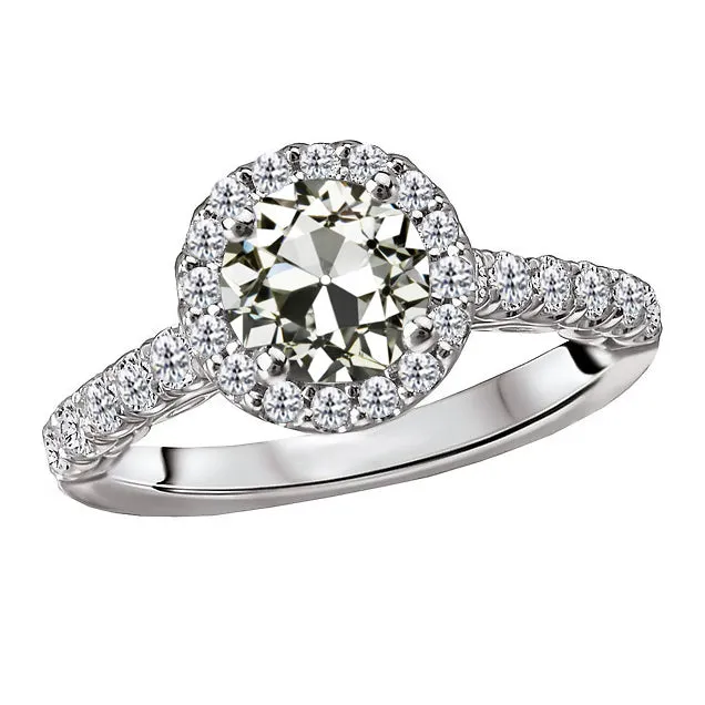 Rings HarryChadEntcom Halo Ring Round Old Miner Real Natural Earth Mined Diamond With Accents 14K Gold 5 Carats Rings HarryChadEntcom Halo Ring Round Old Miner Real Natural Earth Mined Diamond With Accents 14K Gold 5 Carats
