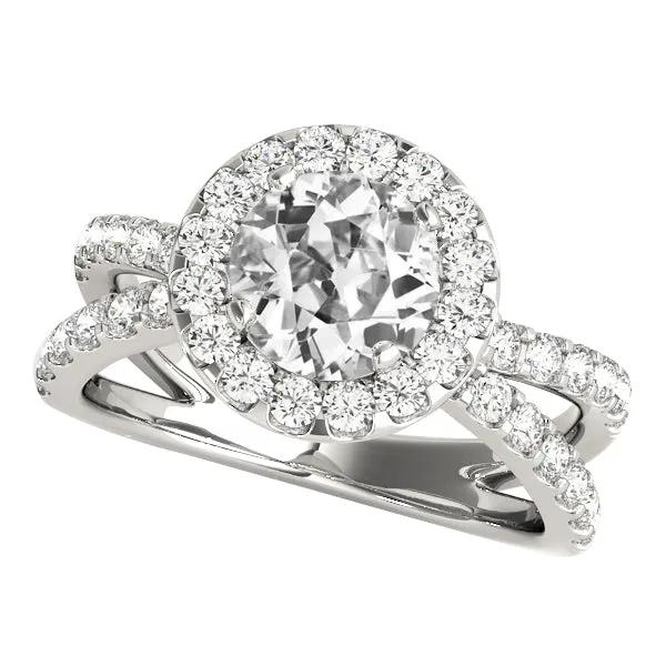 Rings HarryChadEntcom Round Halo Old Mine Cut Natural Earth Mined Diamond Wedding Ring Split Shank 550 Carats Rings HarryChadEntcom Round Halo Old Mine Cut Natural Earth Mined Diamond Wedding Ring Split Shank 550 Carats