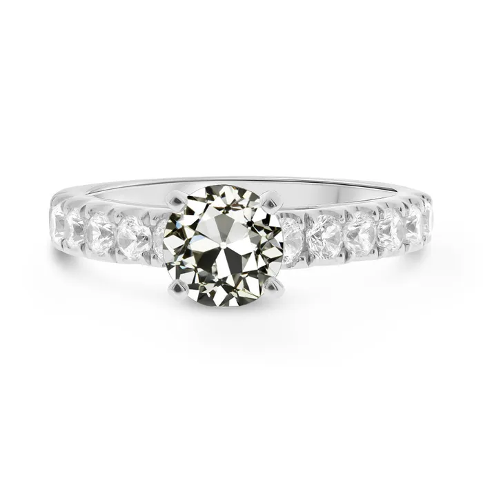 Rings HarryChadEntcom Round Old Cut Natural Earth Mined Diamond Engagement Ring With Accents 350 Carats Rings HarryChadEntcom Round Old Cut Natural Earth Mined Diamond Engagement Ring With Accents 350 Carats