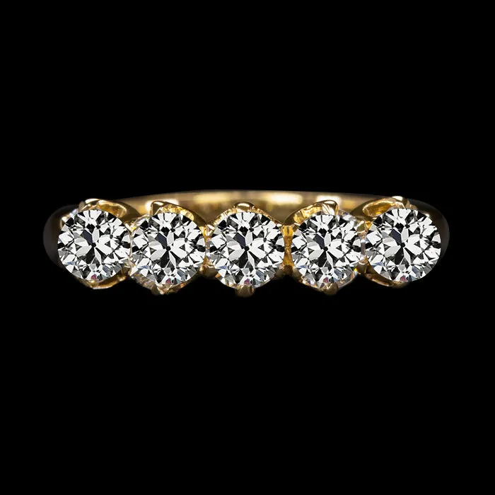 Rings HarryChadEntcom Round Old Mine Cut Real Natural Earth Mined Diamond Anniversary Band 5 carats Yellow Gold Rings HarryChadEntcom Round Old Mine Cut Real Natural Earth Mined Diamond Anniversary Band 5 carats Yellow Gold