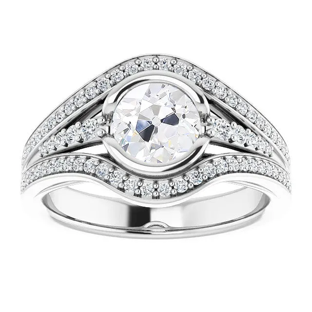 Rings HarryChadEntcom Round Old Mine Cut Real Natural Earth Mined Diamond Wedding Ring Triple Split Shank 7 Carats Rings HarryChadEntcom Round Old Mine Cut Real Natural Earth Mined Diamond Wedding Ring Triple Split Shank 7 Carats