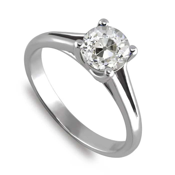 Rings HarryChadEntcom Round Solitaire Old Mine Cut Real Natural Earth Mined Diamond Ring Split Shank 2 Carats Gold Rings HarryChadEntcom Round Solitaire Old Mine Cut Real Natural Earth Mined Diamond Ring Split Shank 2 Carats Gold