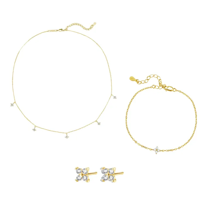 Rings Hey Happiness Floret Jewellery Set Sterling Silver
