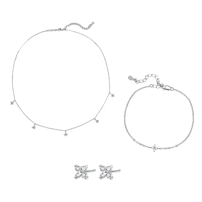 Rings Hey Happiness Floret Jewellery Set Sterling Silver Rings Hey Happiness Floret Jewellery Set Sterling Silver