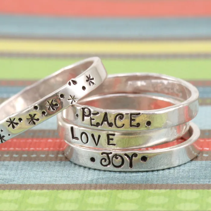 Rings PSV Sterling Silver Ring Stamping Blank 3mm Wide SIZE 8
