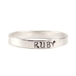 Rings PSV Sterling Silver Ring Stamping Blank 3mm Wide SIZE 8