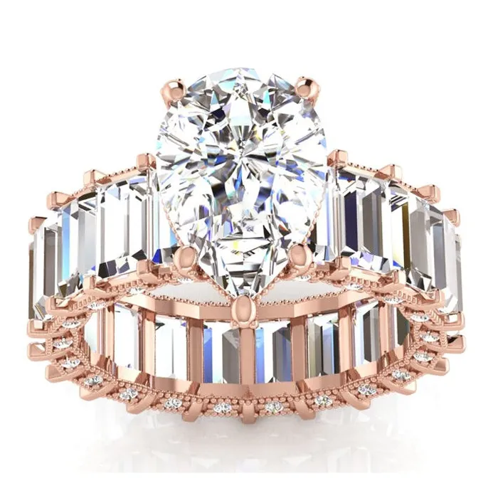 Rings Real Pear Baguette Natural Earth Mined Diamond Ring 950 Carats HarryChadEntcom Rings Real Pear Baguette Natural Earth Mined Diamond Ring 950 Carats HarryChadEntcom