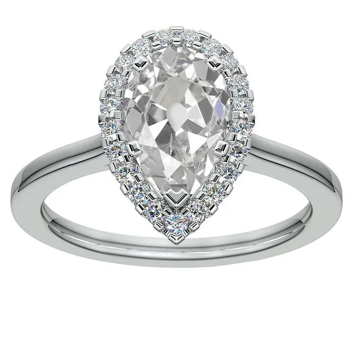 Rings Round Real Natural Earth Mined Diamond Halo Ring Pear Old Mine Cut 525 Carats Gold Jewelry HarryChadEntcom Rings Round Real Natural Earth Mined Diamond Halo Ring Pear Old Mine Cut 525 Carats Gold Jewelry HarryChadEntcom