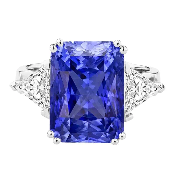 Rings Three Stone 6 Carat Sapphire Engagement Ring HarryChadEntcom