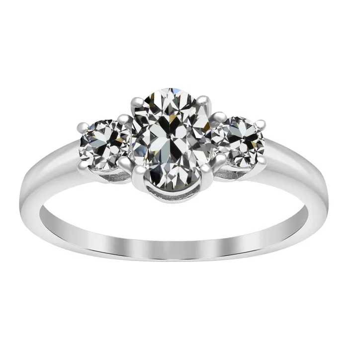 Rings Three Stone Old Cut Wedding Mined Diamond Ring 450 Carats White Gold 14K HarryChadEntcom Rings Three Stone Old Cut Wedding Mined Diamond Ring 450 Carats White Gold 14K HarryChadEntcom