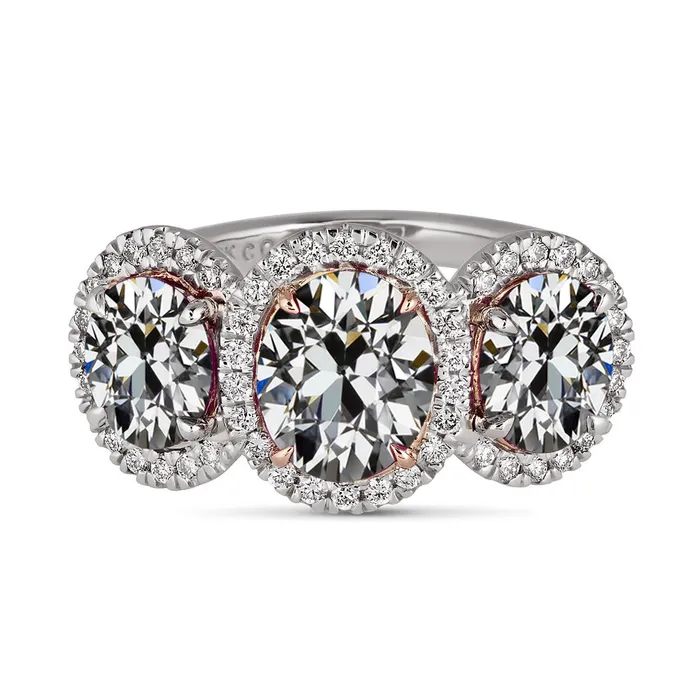 Rings Two Tone Oval Old Mine Cut Natural Earth Mined Diamond Halo Ring Prong Set 11 Carats HarryChadEntcom Rings Two Tone Oval Old Mine Cut Natural Earth Mined Diamond Halo Ring Prong Set 11 Carats HarryChadEntcom
