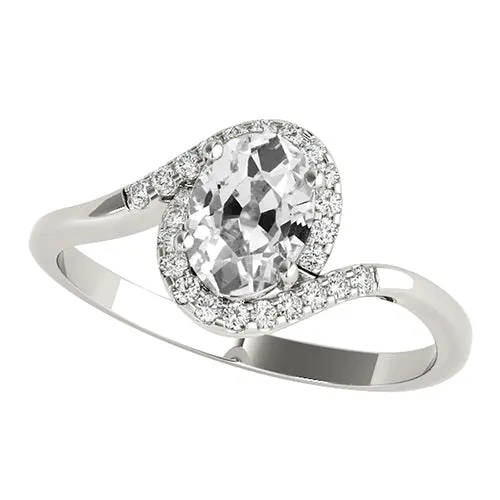 Rings White Gold Halo Ring Oval Old Cut Natural Earth Mined Diamond Twisted Shank 4 Carats HarryChadEntcom Rings White Gold Halo Ring Oval Old Cut Natural Earth Mined Diamond Twisted Shank 4 Carats HarryChadEntcom