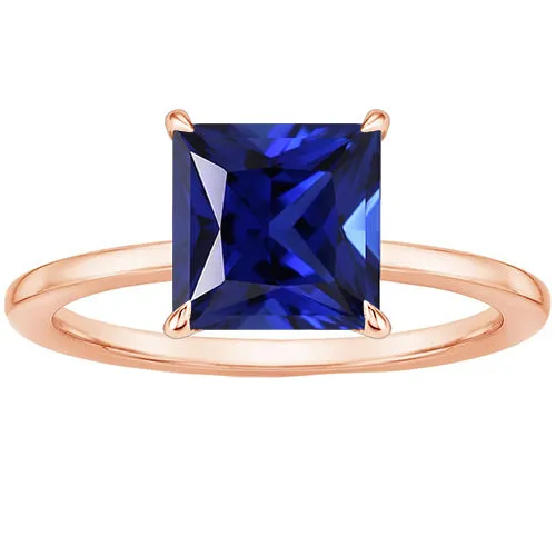 Rose Gold Solitaire Ring Princess Sri Lankan Sapphire 350 Carats HarryChadEntcom Rings Rose Gold Solitaire Ring Princess Sri Lankan Sapphire 350 Carats HarryChadEntcom Rings