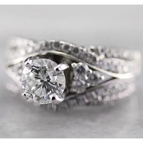 Round Anniversary Ring 2 Carats Fancy White Gold 14K Natural Earth Mined Diamond GB Rings Round Anniversary Ring 2 Carats Fancy White Gold 14K Natural Earth Mined Diamond GB Rings