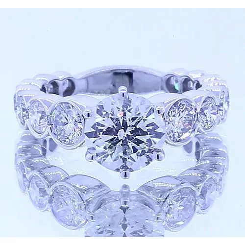 Round Natural Earth Mined Diamond Engagement Ring 350 Carats 6 Prong White Gold 14K GB Rings Round Natural Earth Mined Diamond Engagement Ring 350 Carats 6 Prong White Gold 14K GB Rings