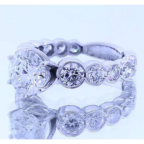 Round Natural Earth Mined Diamond Engagement Ring 350 Carats 6 Prong White Gold 14K GB Rings Round Natural Earth Mined Diamond Engagement Ring 350 Carats 6 Prong White Gold 14K GB Rings