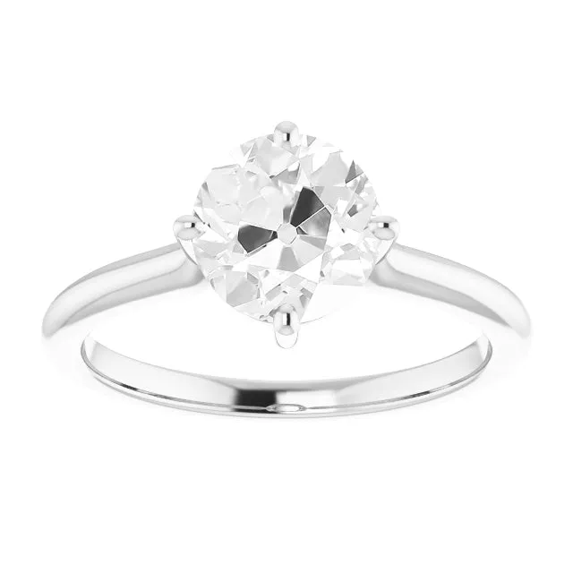 Round Old Cut Engagement Prong Set Mined Diamond Ring 3 Carats HarryChadEntcom Rings Round Old Cut Engagement Prong Set Mined Diamond Ring 3 Carats HarryChadEntcom Rings