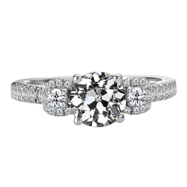 Round Old Miner Real Natural Earth Mined Diamond Ring 3 Stone Style Pave Set 14K Gold 5 Carats HarryChadEntcom Rings Round Old Miner Real Natural Earth Mined Diamond Ring 3 Stone Style Pave Set 14K Gold 5 Carats HarryChadEntcom Rings