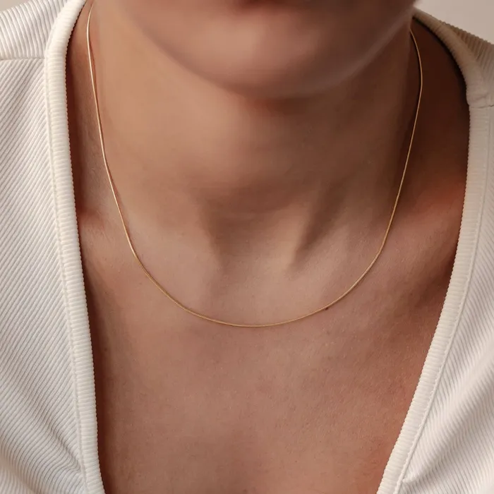 Round Snake Chain Necklace Sterling Silver Hey Happiness Necklaces Round Snake Chain Necklace Sterling Silver Hey Happiness Necklaces