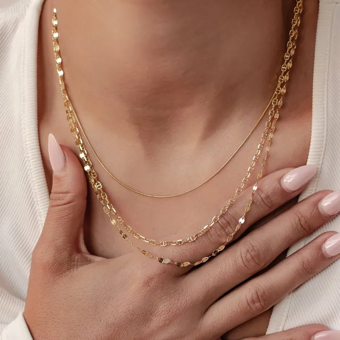Round Snake Chain Necklace Sterling Silver Hey Happiness Necklaces Round Snake Chain Necklace Sterling Silver Hey Happiness Necklaces
