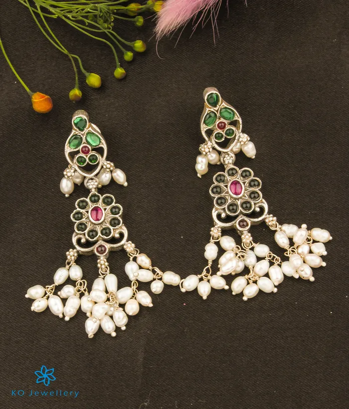 Silversmith Necklaces The Barha Silver Guttapusalu Necklace OxidisedShort